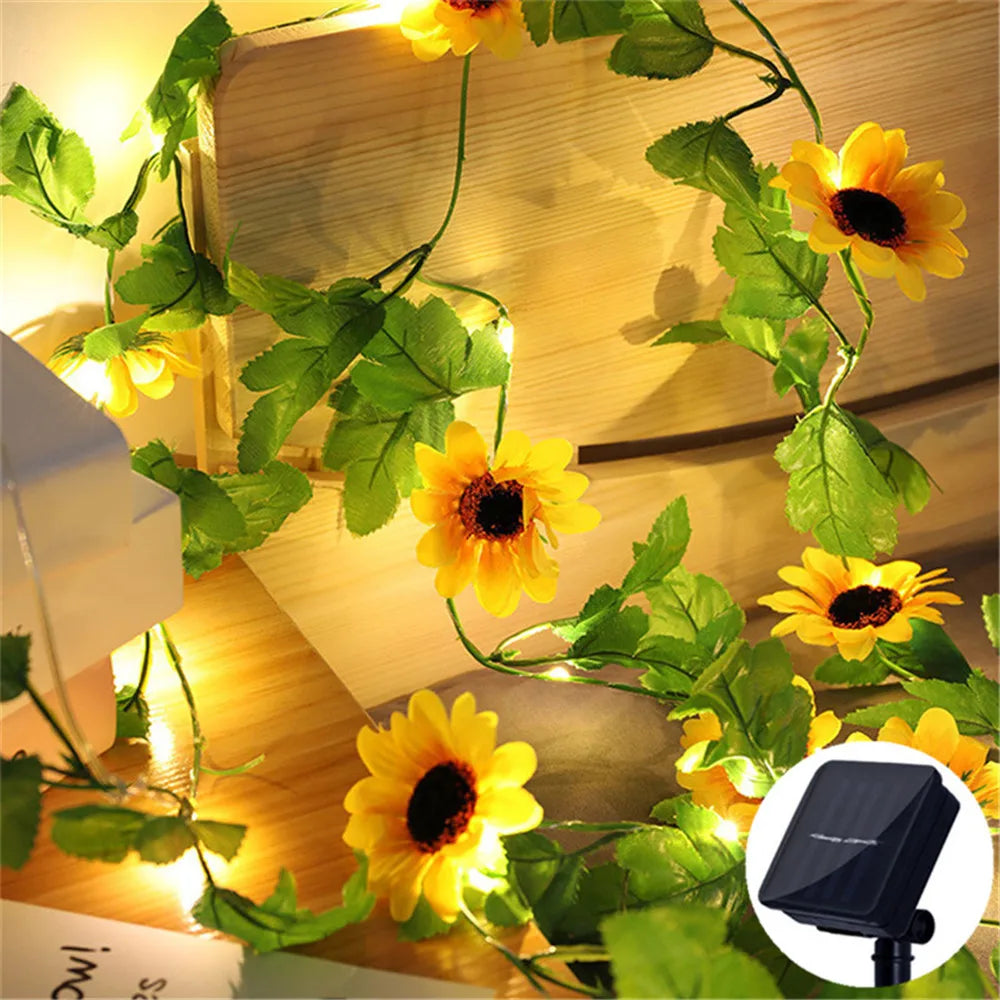 Outdoor Solar String Lights Warm White Garden Decor