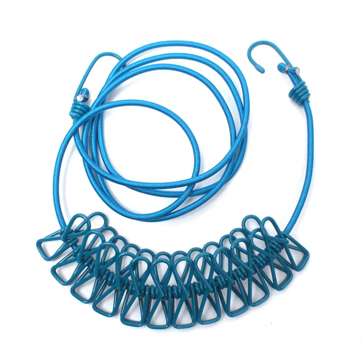 Portable Compact Travel Laundry Line with Clips
