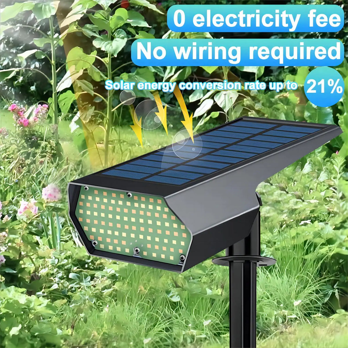 Outdoor Solar Powered 92LED Garden Spotlight
