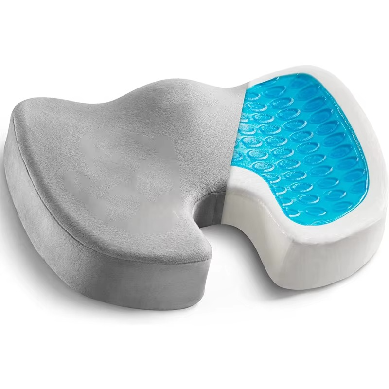 Comfortable Memory Foam Seat Cushion with Grip Bottom