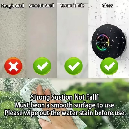 Compact Waterproof Bluetooth Speaker with LED Lights