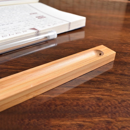 Natural Wood Incense Stick Holder for Home Aromatherapy