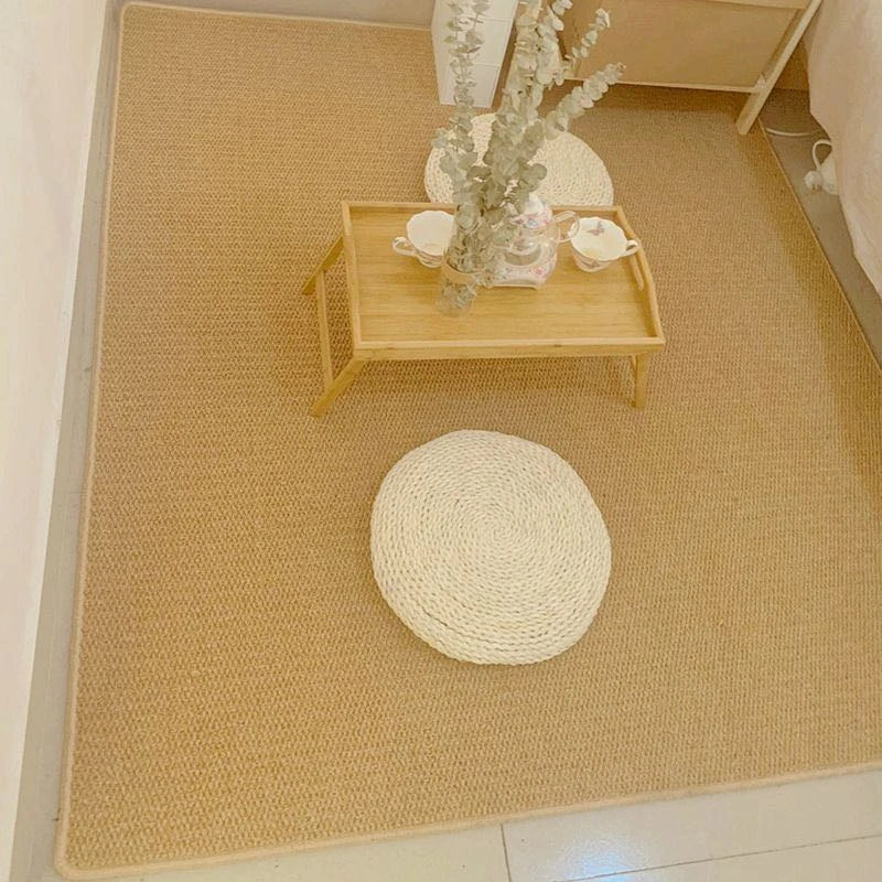 Natural Fiber Non-Slip Rug for Living Room and Bedroom