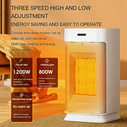 Portable Ceramic Hand Warmer with LED Night Light