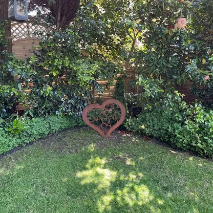 Vintage Metal Heart Garden Marker