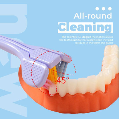 Gentle 3-Sided Toothbrush for Sensitive Teeth