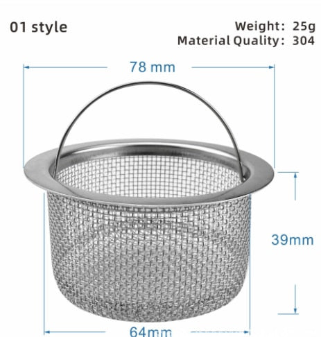 Easy Clean Kitchen Sink Strainer Stainless Steel Filter