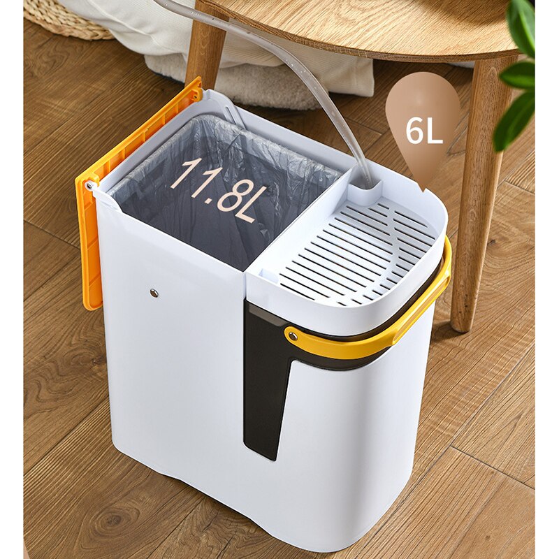 Dual Compartment Kitchen Trash Recycling Bin