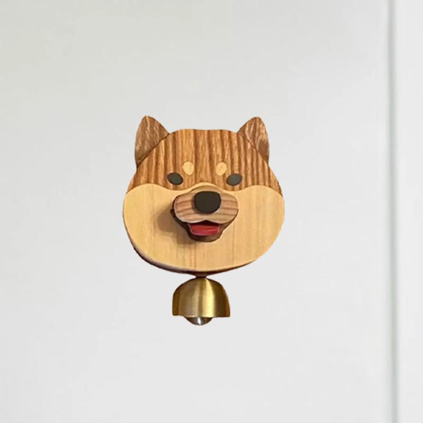 Fun Shiba Dog Doorbell Wood Button