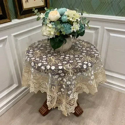 Elegant Floral Table Cover