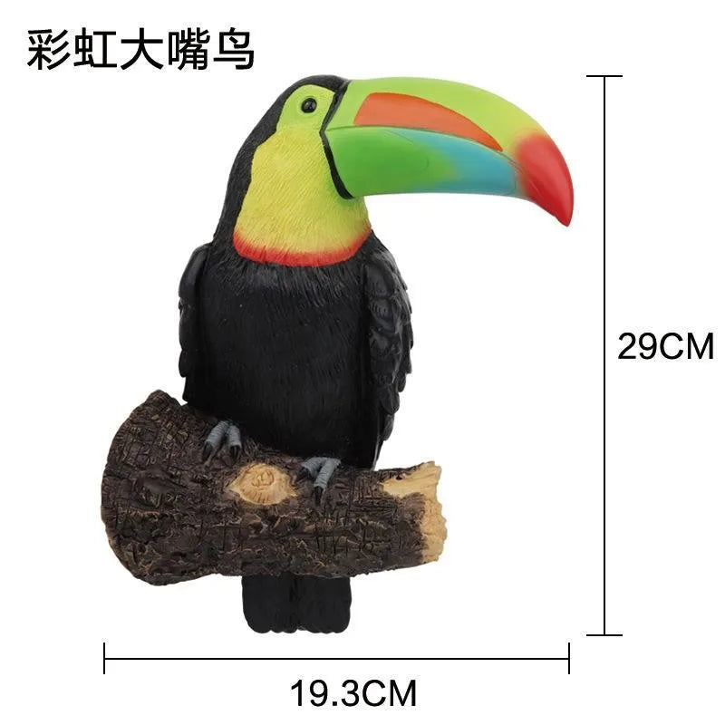 Colorful Tropical Bird Figurine Decoration