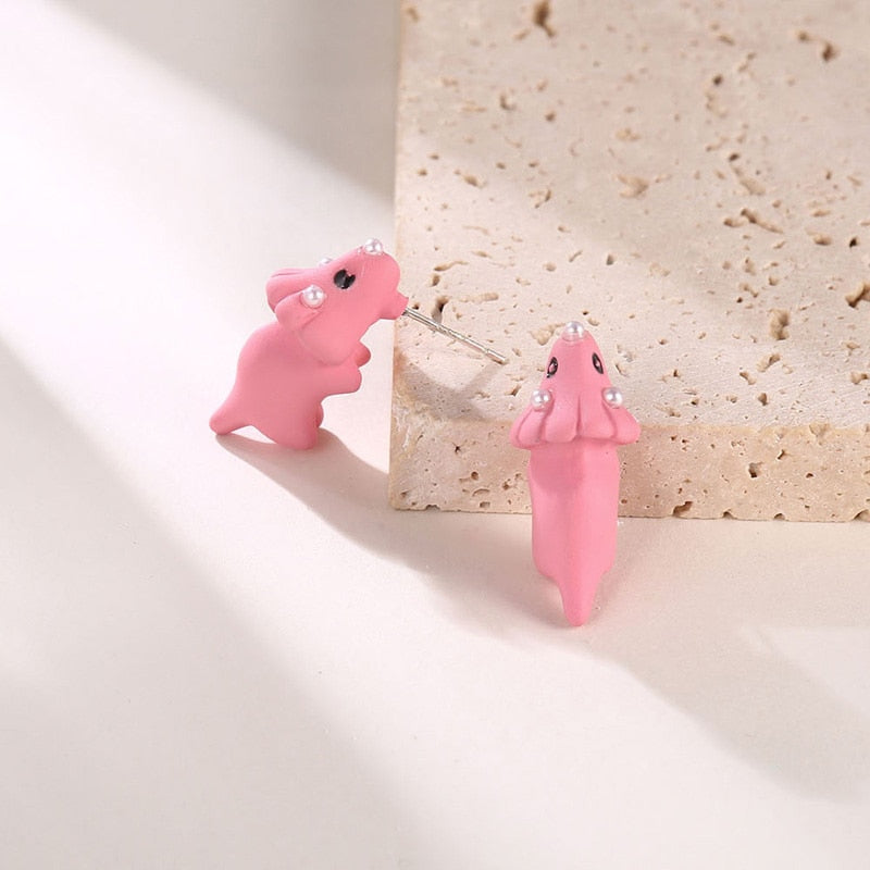 Fun Animal Face Cartoon Stud Earrings
