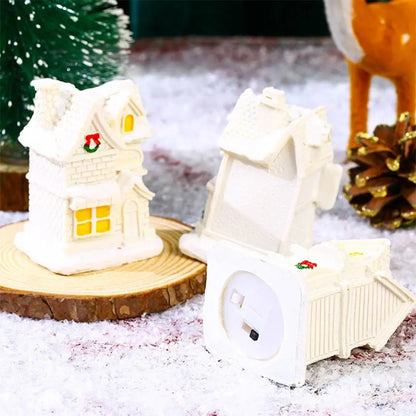 Sparkling Snowflake Christmas Village Houses