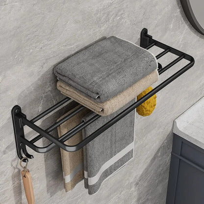 Compact Folding Aluminum Towel Stand