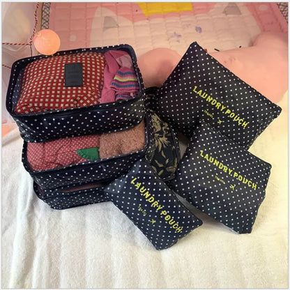 Travel Packing Cube Set 6pc Waterproof Luggage Organizer