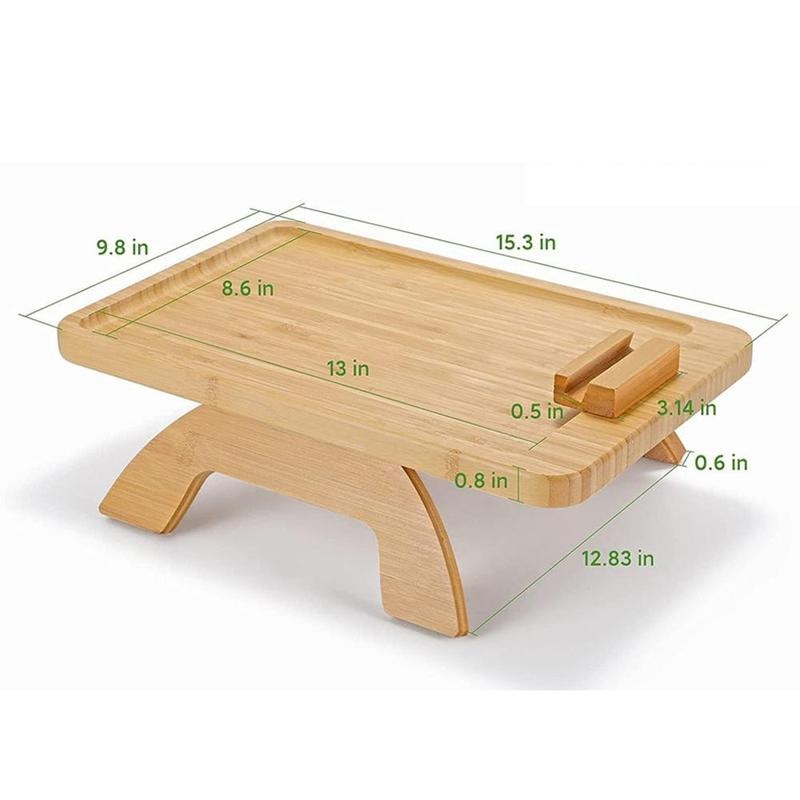 Stylish Wooden Sofa Arm Tray - Yeezlab