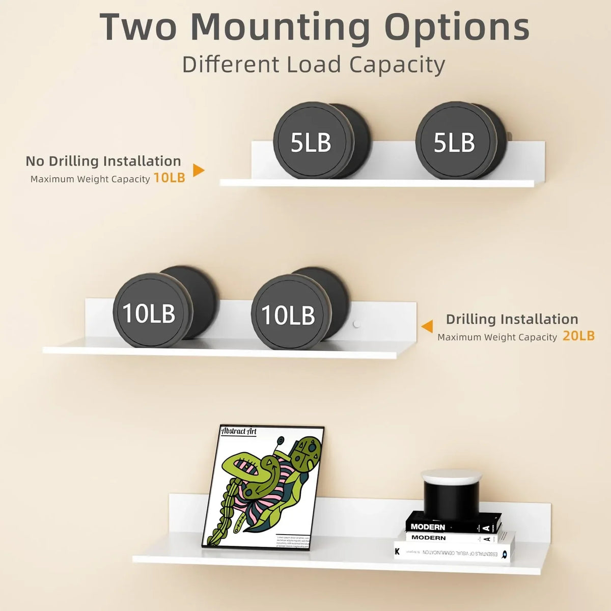 Modern Metal Floating Wall Shelf