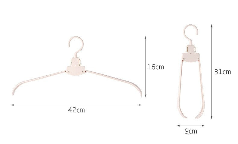 Space Saving Collapsible Wide Clothing Hanger