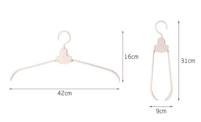 Space Saving Collapsible Wide Clothing Hanger
