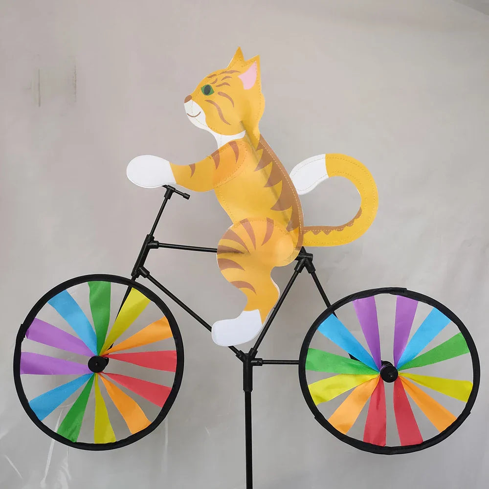 Colorful Cat Bike Garden Statue - Yeezlab