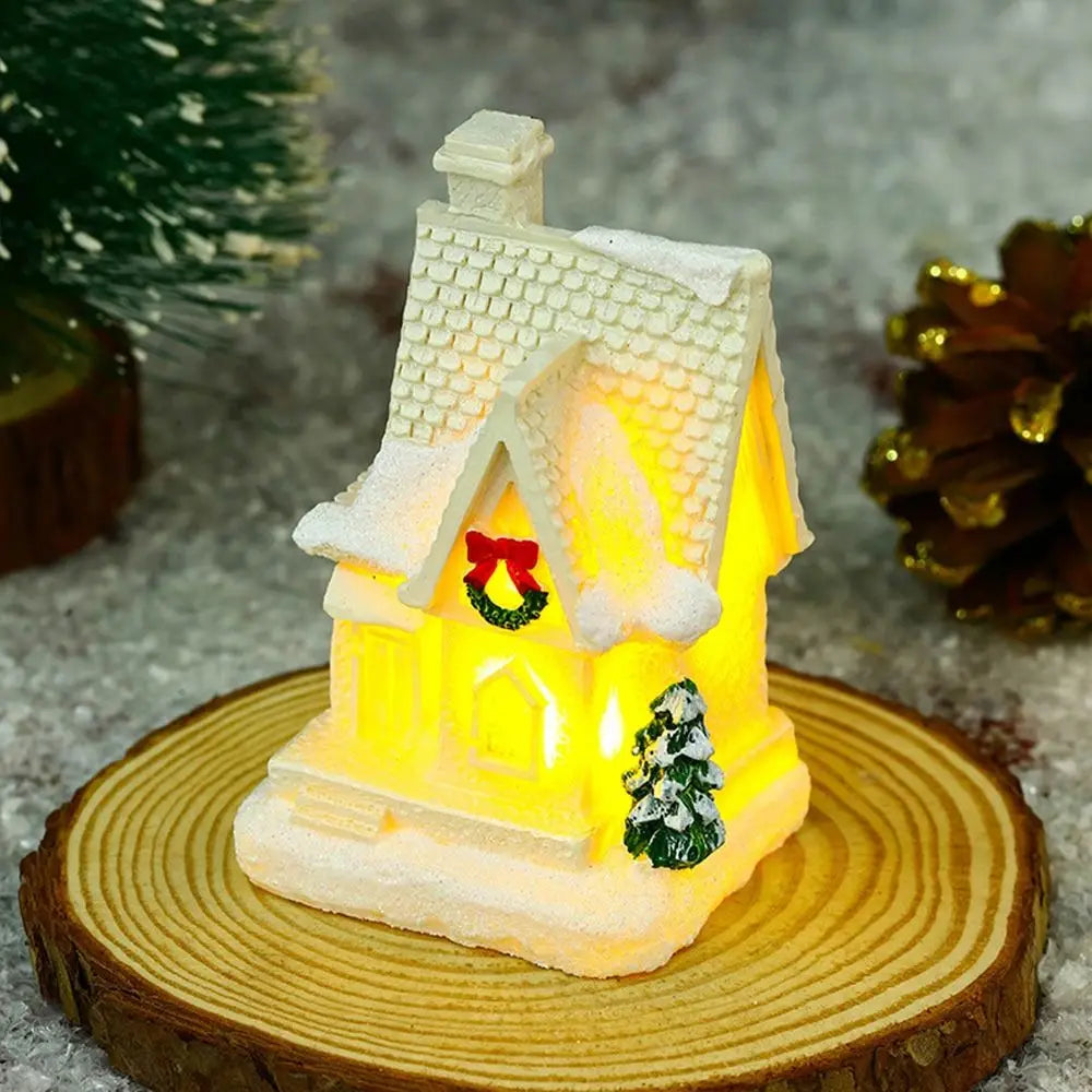 Sparkling Snowflake Christmas Village Houses