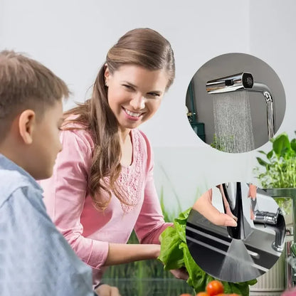 Modern Chrome Kitchen Faucet with 4 Spray Settings