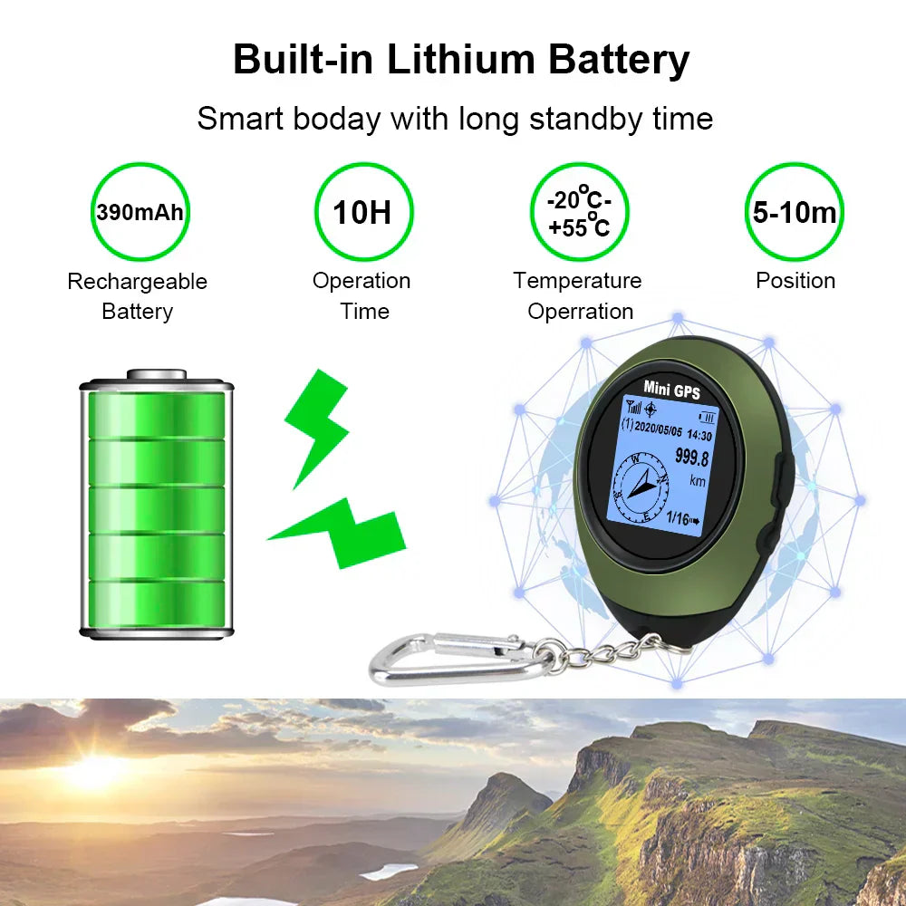 Portable Mini GPS Tracker Device with Compass
