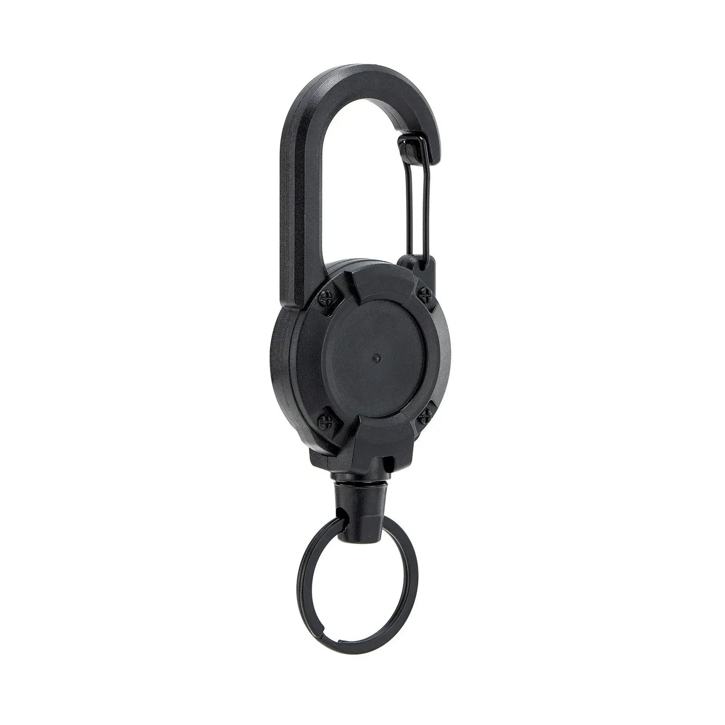 Secure Clip On Keychain with Retractable Carabiner