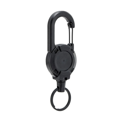 Secure Clip On Keychain with Retractable Carabiner