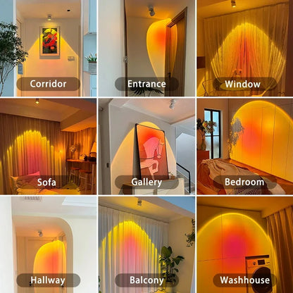 Warm LED Sunset Effect Wall Light
