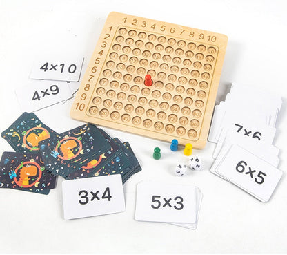 Educational Wooden Math Multiplication Board Game