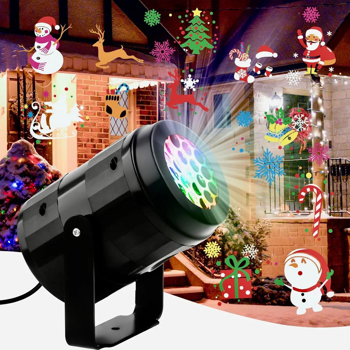 Colorful LED Snowflake Projector Light Show - Yeezlab