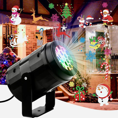 Colorful LED Snowflake Projector Light Show - Yeezlab