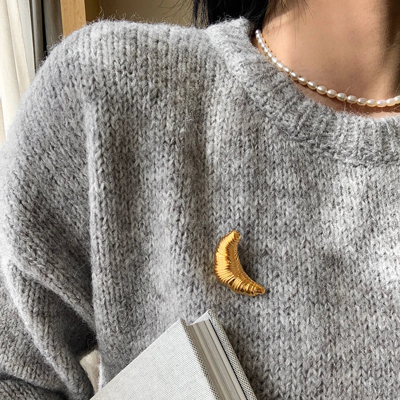 Timeless Pastry Shaped Pin Brooch