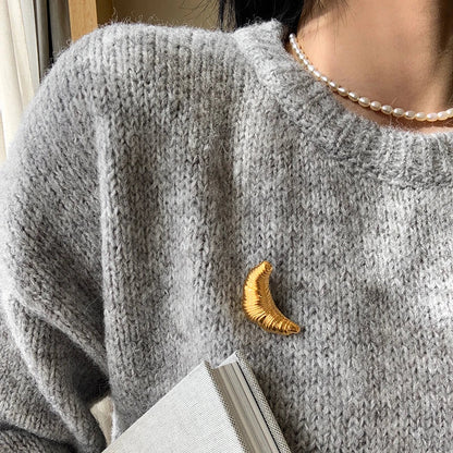 Timeless Pastry Shaped Pin Brooch