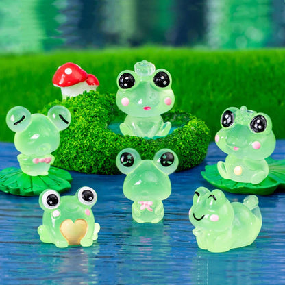 Colorful Mini Frog Decor Figurines Set