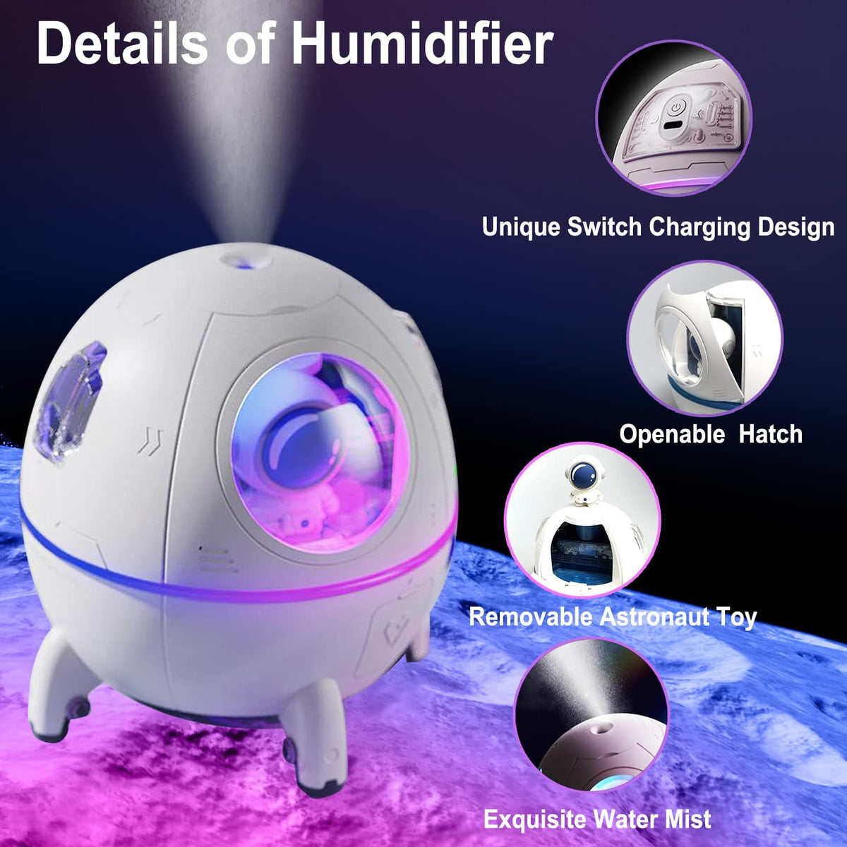 Space Galaxy Cool Mist Humidifier