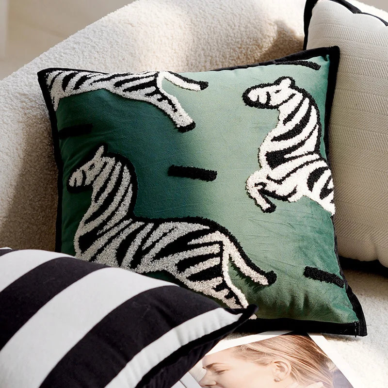 Stylish Horse Print Throw Pillow for Home Decor