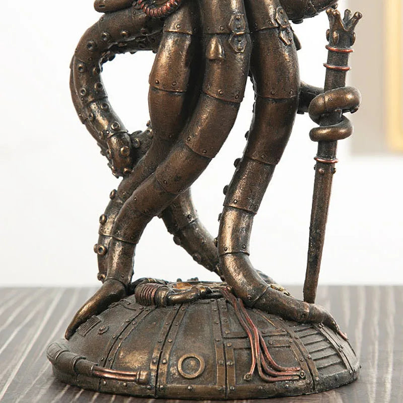 Unique Octopus Gear Desk Figure Decor Statue
