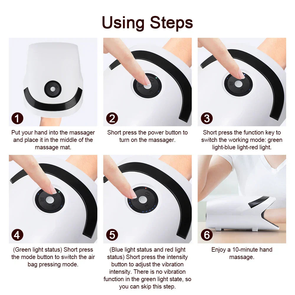 Relaxing Electric Hand Massager with Heat Therapy