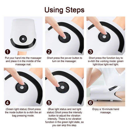 Relaxing Electric Hand Massager with Heat Therapy