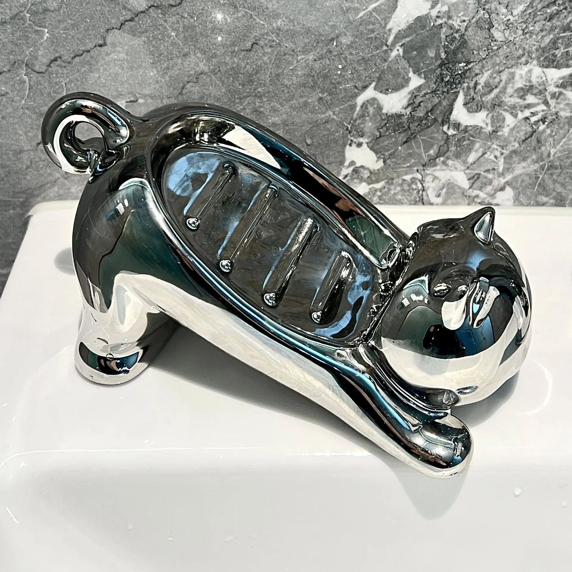 Flexible Cat Shaped Soap Dish - Yeezlab