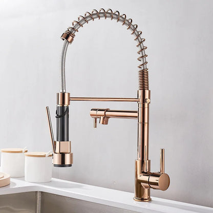 Premium 2 Handle Oil Rubbed Bronze Kitchen Faucet