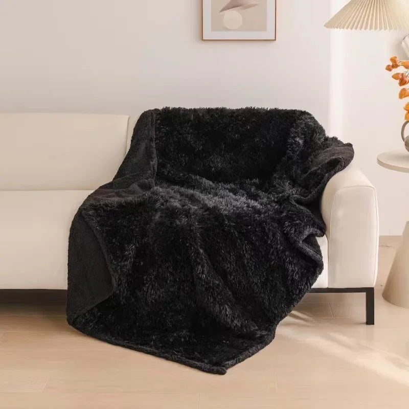 Plush Soft Throw Blanket for Bed and Sofa