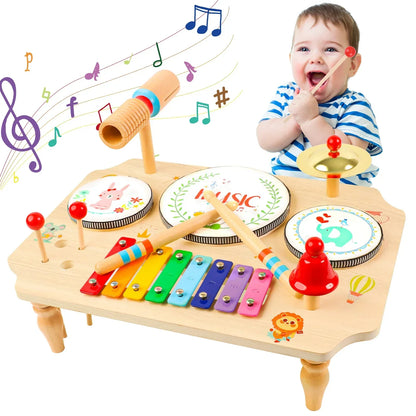 Kids Wooden Music Instrument Set