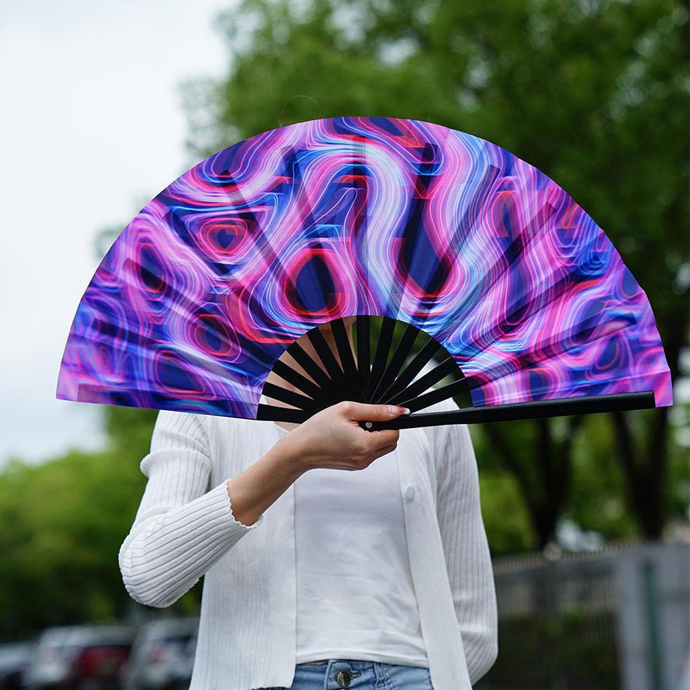 Foldable Asian Style Reflective Hand Fan