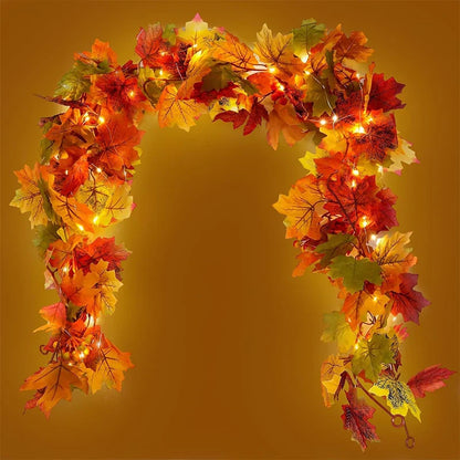 Fall Artificial Maple Leaf Home Decor Garland