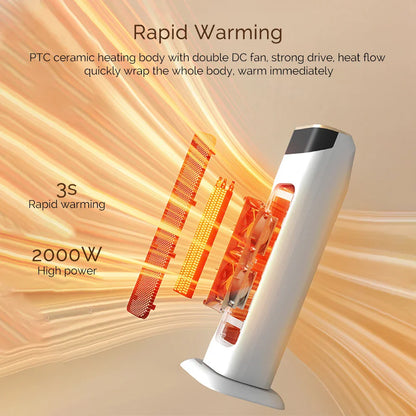 Compact Electric Space Heater with Remote and Timer
