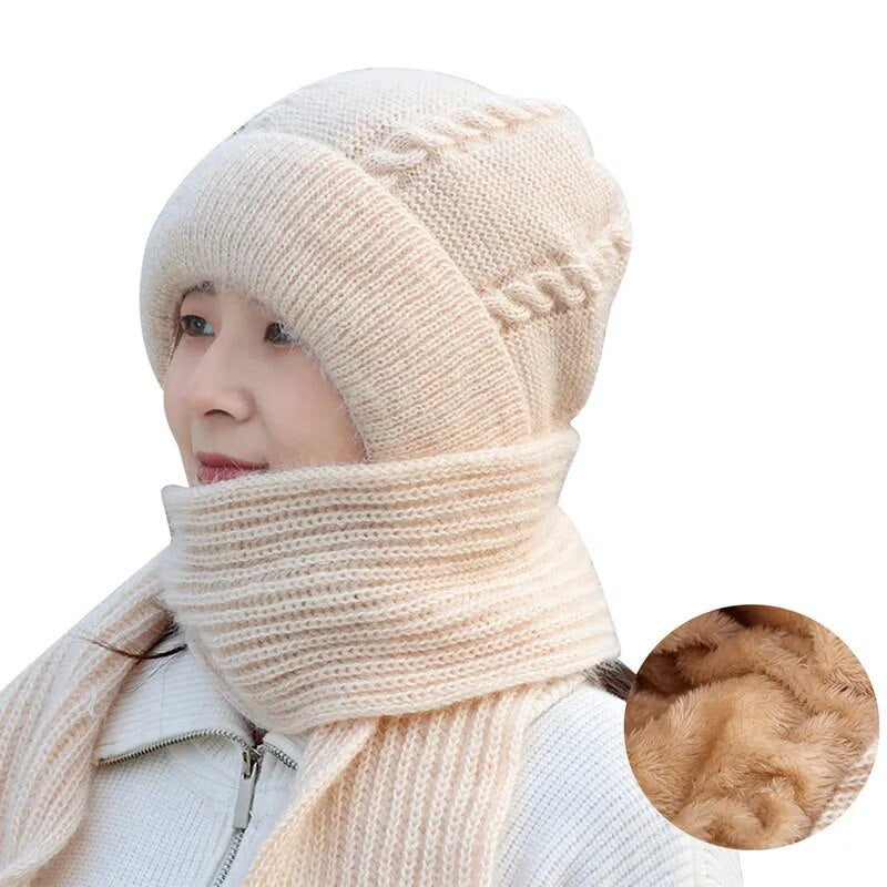 Warm Fuzzy Beanie Scarf Set