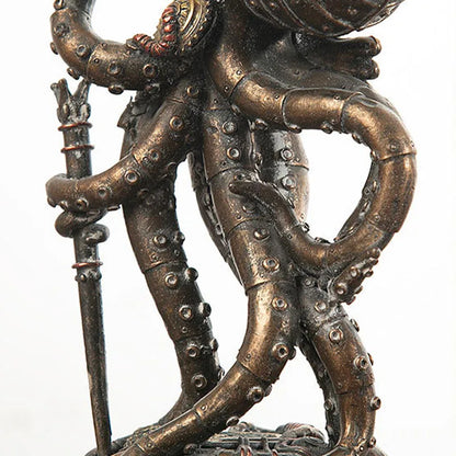 Unique Octopus Gear Desk Figure Decor Statue